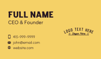 Black Retro Wordmark Business Card Image Preview