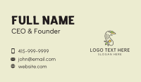 Feminine Eco Toucan Business Card Preview