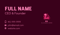 Pink Graffiti Letter L Business Card Image Preview