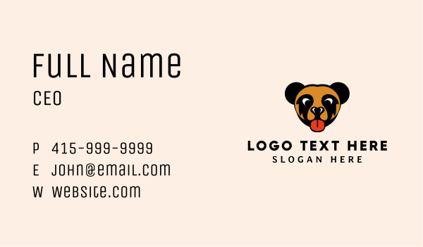 Brown Cub Business Card Design Image Preview