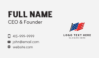 American National Flag Business Card Design