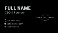 Gothic Western Wordmark Business Card Preview