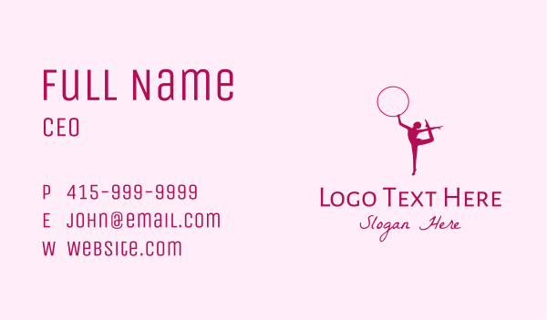 Ring Gymnast Silhouette  Business Card Design Image Preview