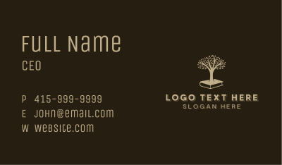 Book Tree Learning Business Card Image Preview