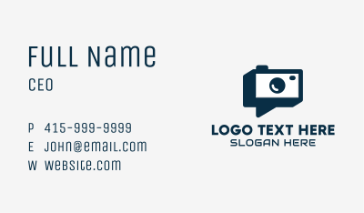 Digital Camera Technology Business Card Image Preview