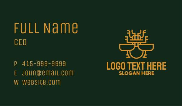 Beetle Insect Monoline Business Card Design Image Preview