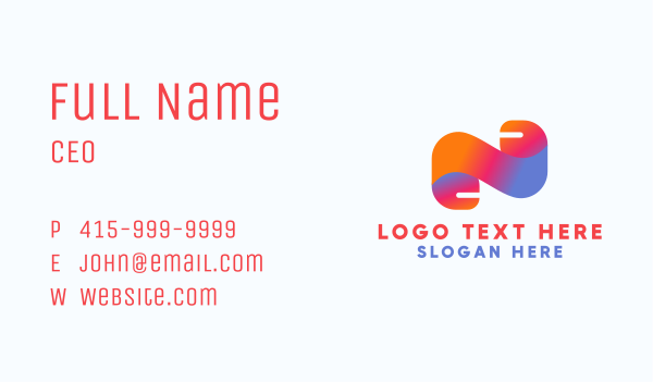 Digital Startup Letter N Business Card Design Image Preview