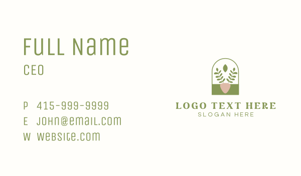 Organic Plant Gardening Business Card Design Image Preview