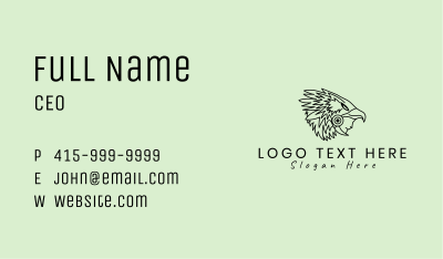 Aztec Eagle Warrior Headdress Business Card Image Preview
