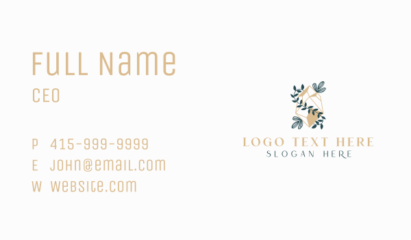 Crystal Gem Foliage Business Card Design Image Preview