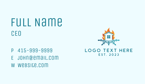House Fire Snow Business Card Design Image Preview