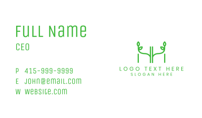 Letter H & H Garden Plant Business Card Image Preview