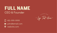 Simple Style Script Wordmark Business Card Image Preview