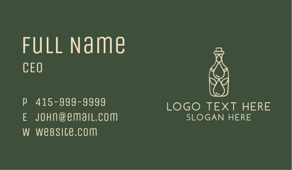 Naturopath Oil Bottle  Business Card Design Image Preview