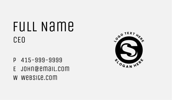 Generic Studio Letter S Business Card Design Image Preview
