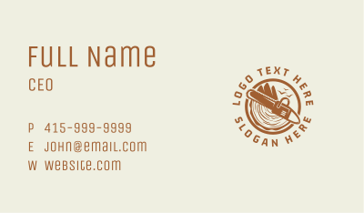 Hills Lumberjack Chainsaw Business Card Image Preview