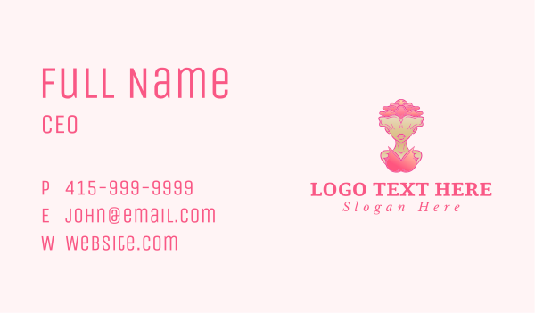 Flower Rose Lady Business Card Design Image Preview