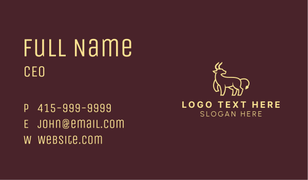 Bull Horn Ranch Business Card Design Image Preview