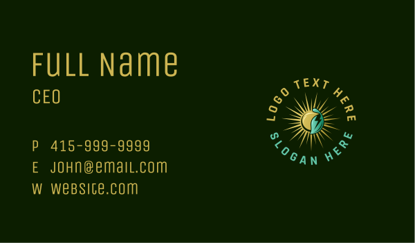 Natural Energy Solar Sun Business Card Design Image Preview