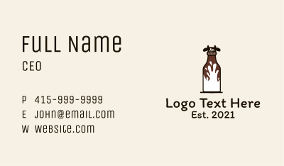 Cow Milk Bottle Business Card Image Preview