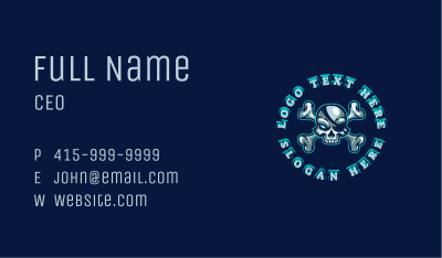 Pirate Skull Gaming Business Card Image Preview