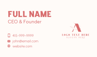 Pink Nature Letter A Business Card Image Preview