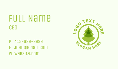 Green Pine Tree Farm Business Card Image Preview