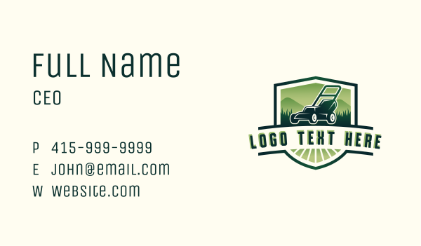 Mower Gardener Landscaping Business Card Design Image Preview