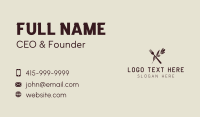 Fork Vegan Kitchen Wordmark Business Card Preview