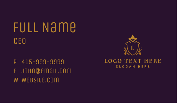 Royal Shield Law Firm Business Card Design Image Preview