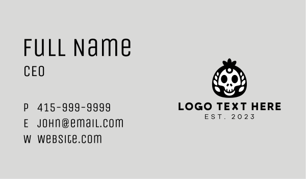 Black Skull Mascot Business Card Design Image Preview