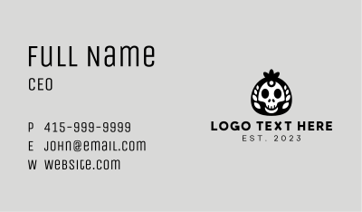 Black Skull Mascot Business Card Image Preview