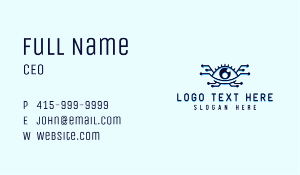 Eye Technology Security Business Card Design Image Preview