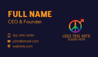 Colorful Peace Sign Business Card Design
