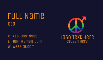 Colorful Peace Sign Business Card Image Preview