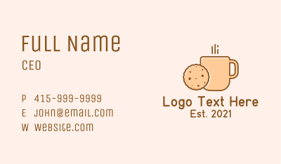 Cookie Coffee Cup Business Card Image Preview