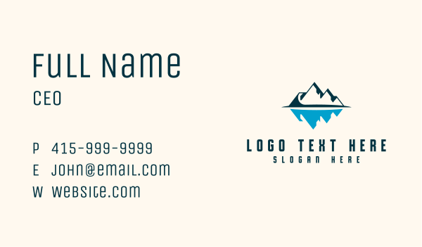 Mountain Ice Summit Business Card Design Image Preview