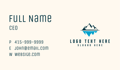 Mountain Ice Summit Business Card Image Preview