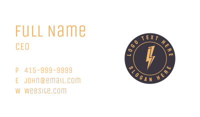 Lightning Bolt Energy  Business Card Image Preview