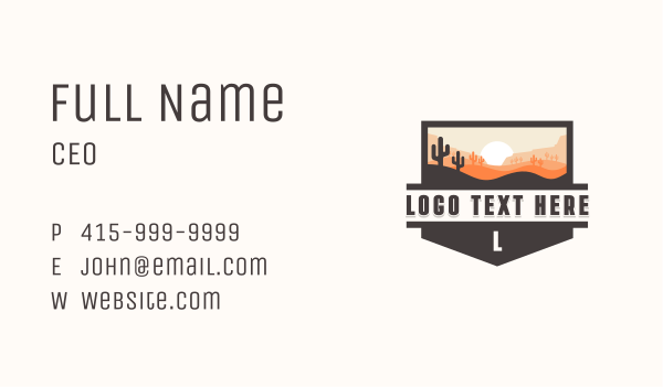 Outdoor Desert Sand Dune Business Card Design Image Preview