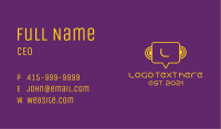 Yellow Chat Icon Letter Business Card Image Preview
