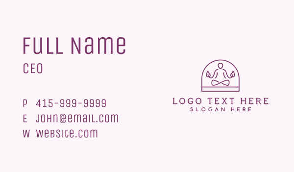 Meditation Wellness Yoga Business Card Design Image Preview