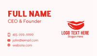 Smiling Red Lips Business Card Image Preview