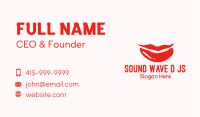 Smiling Red Lips Business Card Image Preview