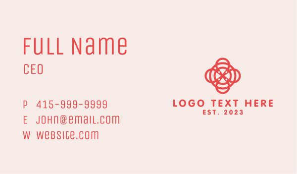 Red Flower Garden  Business Card Design Image Preview