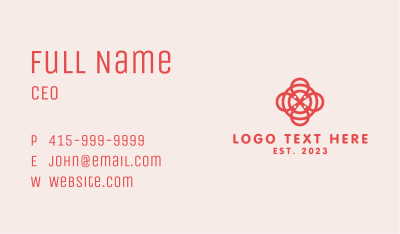 Red Flower Garden  Business Card Image Preview