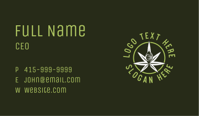 Medicinal Marijuana Eye Business Card Image Preview