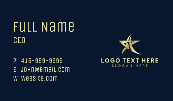 Modern Star Advertising Business Card Design Image Preview