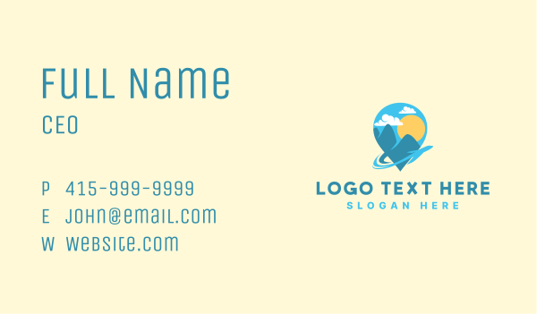 Pin Location Airplane Travel Business Card Design Image Preview