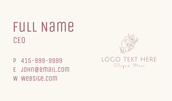 Feminine Nature Cosmetic Business Card Design Image Preview
